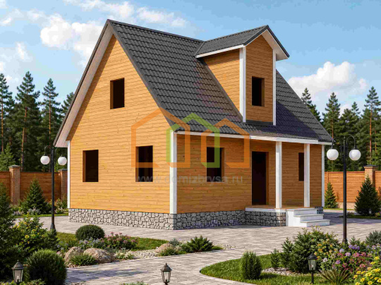 Каркасный дом без внутренней отделки 6х9
